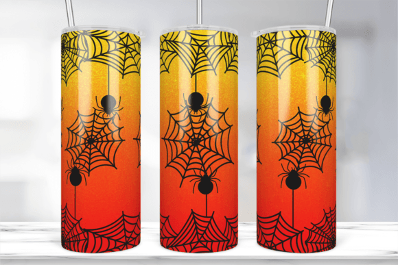 20Oz Halloween Tumbler Spider Wrap Graphics