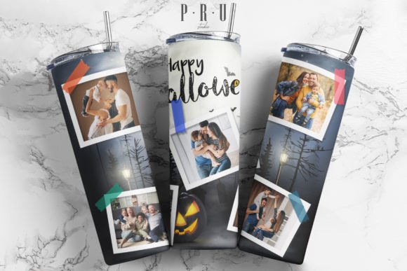 20oz Skinny Tumbler of 5 Picture Frames Graphics