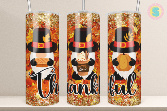 20Oz Thankful Fall Gnome Tumbler Wrap: Graphics for Crafts