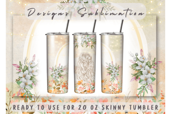 20oz Wedding Tumbler Bride Sublimation Graphics & Print Templates