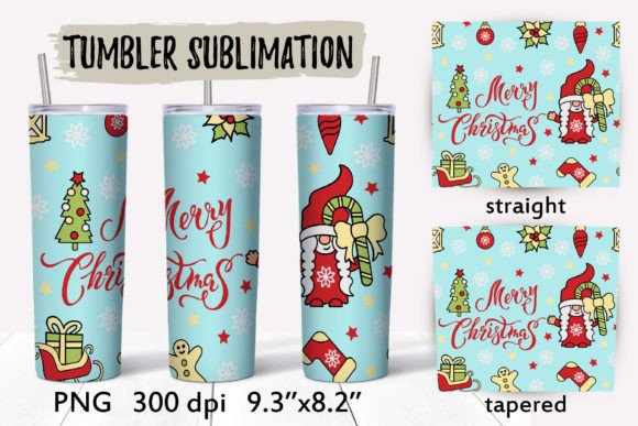 Christmas Gnome Tumbler Wrap N7. Graphics for Crafts