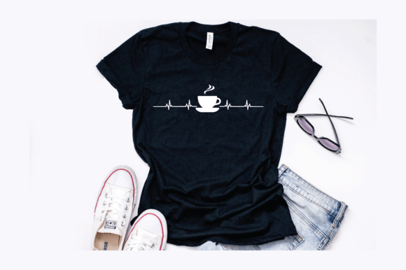 Coffee Cup Frequency Design: Graphics & T-Shirt Designs