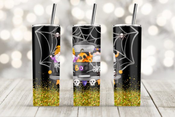 Gnome Halloween 20oz Skinny Tumbler Graphics & Print Templates
