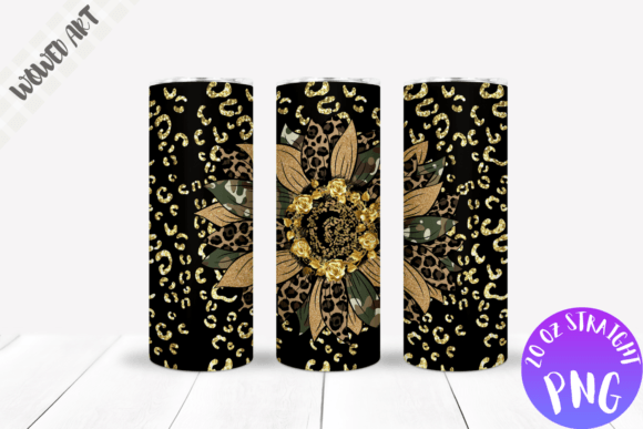 Gold Sunflower 20 Oz Skinny Tumbler Wrap: Graphics for Crafts & Branding