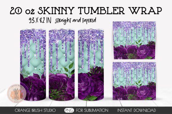 Gothic Rose Skinny Tumbler Wrap 20 Oz Graphics