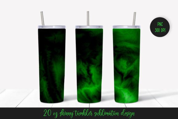 Green Black Marble Tumbler Sublimation Graphics & Illustrations