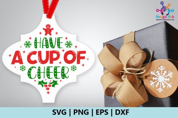 Have a Cup of Cheer Arabesque Ornaments: Graphics for Crafts Brands