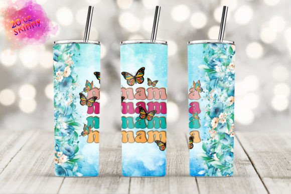 Mama Butterfly Tumbler 20oz Skinny Graphics & Print Templates