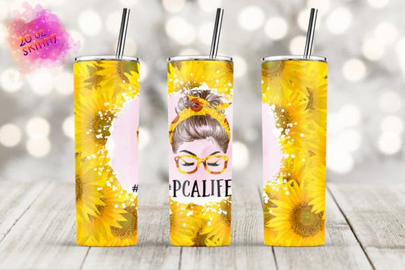 PCALIFE 20oz Skinny Tumbler Graphics & Print Templates