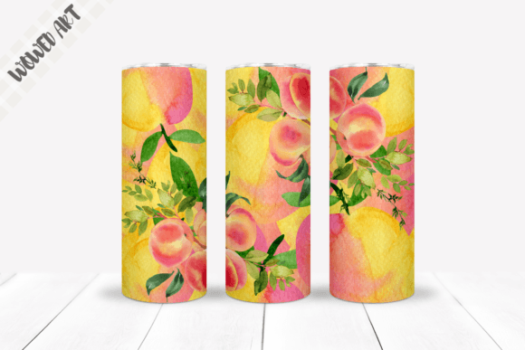 Peach 20 Oz Skinny Tumbler Wrap: Graphics for Crafts & Content