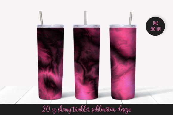 Pink Black Marble Tumbler Sublimation Graphics