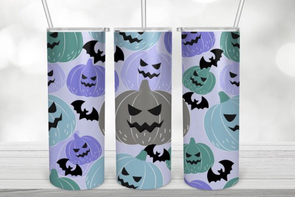 Pumpkin and Bats Tumbler, Pumpkin Ghost