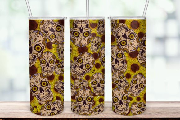 Skull Halloween Ghost Tumbler Wrap PNG: Graphics for Crafts