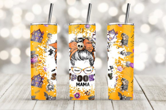 Spooky Mama 20oz Skinny Tumbler Graphics & Print Templates