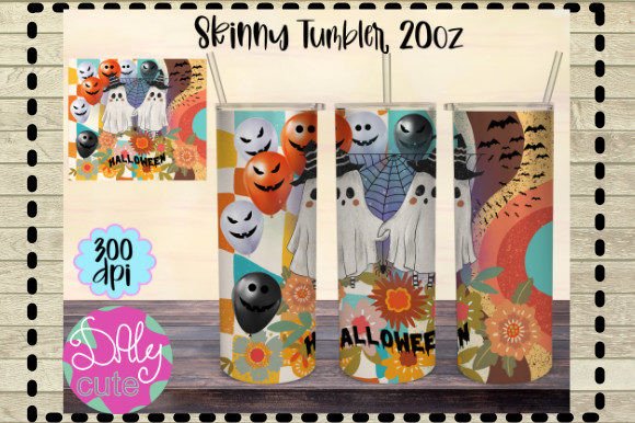 Spooky Season Fall Tumbler Graphics: Print Templates for Ghoulish Charm