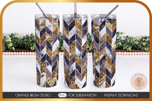 Tangram Geometric Skinny Tumbler Wrap: Graphics for Crafts