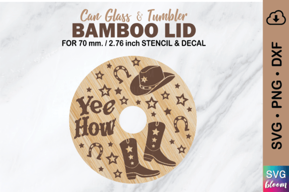 Yee How Bamboo Lid Graphics for Print Templates